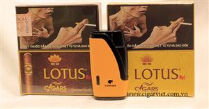 CIGAR VIET chuyên bán buôn, bán lẻ các loại bật khò cigar COHIBA màu vàng 2 tia lửa  tại hà nội