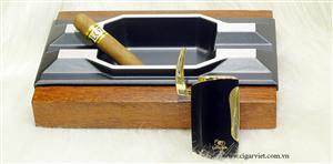 gạt tàn gỗ 2 điếu
