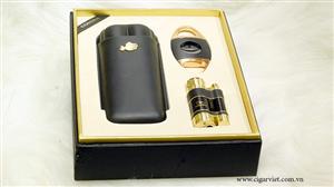 CIGAR VIET chuyên bán buôn, bán lẻ các loại Bộ bao ống đựng 2 cigar, 1 cắt cigar, 1 khò cigar ( T 56