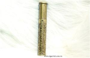 CIGAR VIET chuyên bán buôn, bán lẻ các loại ống đựng cigar COHIBA màu vàng đồng tại Hà Nội