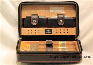 CIGAR VIET chuyên bán buôn, bán lẻ các loại Bao da COHIBA  đựng cigar ( XJ-T014 ) tại Hà Nội
