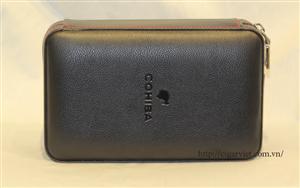 CIGAR VIET chuyên bán buôn, bán lẻ các loại Bao da COHIBA  đựng cigar ( XJ-T014 ) tại Hà Nội